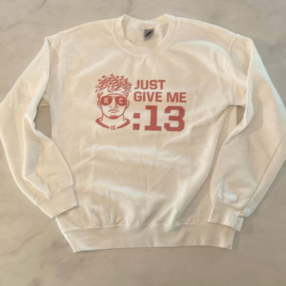 KC Chiefs White Sweatshirt Mahomes